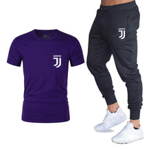 Load image into Gallery viewer, Men Fashion Two Pieces Sets T Shirts+pants Suit Men Summer Tops Tees Fashion Brand Print Tshirt High Quality Sportswears 2 Sets