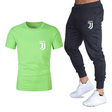 Load image into Gallery viewer, Men Fashion Two Pieces Sets T Shirts+pants Suit Men Summer Tops Tees Fashion Brand Print Tshirt High Quality Sportswears 2 Sets