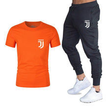 Load image into Gallery viewer, Men Fashion Two Pieces Sets T Shirts+pants Suit Men Summer Tops Tees Fashion Brand Print Tshirt High Quality Sportswears 2 Sets