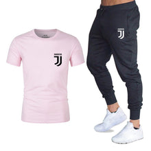 Load image into Gallery viewer, Men Fashion Two Pieces Sets T Shirts+pants Suit Men Summer Tops Tees Fashion Brand Print Tshirt High Quality Sportswears 2 Sets
