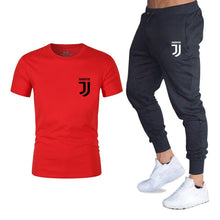Load image into Gallery viewer, Men Fashion Two Pieces Sets T Shirts+pants Suit Men Summer Tops Tees Fashion Brand Print Tshirt High Quality Sportswears 2 Sets