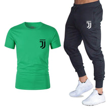 Load image into Gallery viewer, Men Fashion Two Pieces Sets T Shirts+pants Suit Men Summer Tops Tees Fashion Brand Print Tshirt High Quality Sportswears 2 Sets