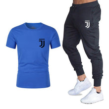 Load image into Gallery viewer, Men Fashion Two Pieces Sets T Shirts+pants Suit Men Summer Tops Tees Fashion Brand Print Tshirt High Quality Sportswears 2 Sets